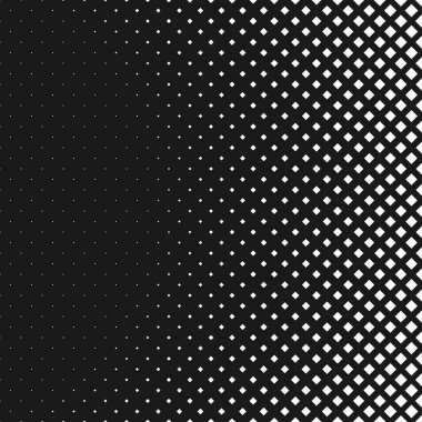 Monokrom yarı ton kare desen arka plan tasarımı - vektör grafik