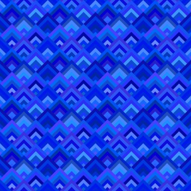 Mavi dikişsiz diyagonal şekil deseni - vektör karo mozaik arka plan grafiği