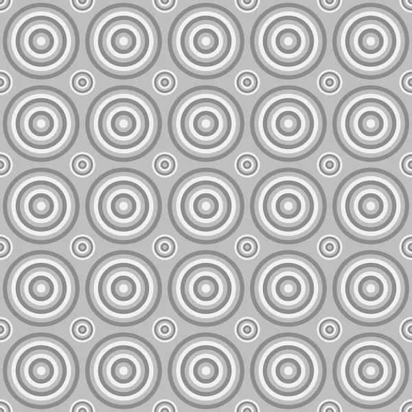 Diseño de fondo de patrón de círculo sin costura gris simple — Vector de stock