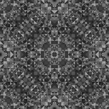 Gri dikişsiz kaleydoskop desen arka plan - soyut kabile vektör duvar kağıdı