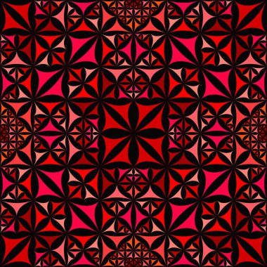 Kırmızı soyut dikişsiz kavisli üçgen mozaik kaleydoskop duvar kağıdı deseni