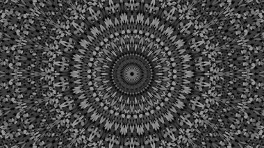 Gri çiçek süslü mandala desen duvar kağıdı - etnik vektör arka plan