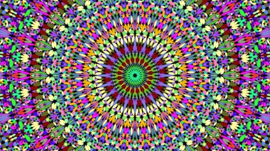 Renkli çiçek kaleydoskop mandala desen arka plan tasarımı