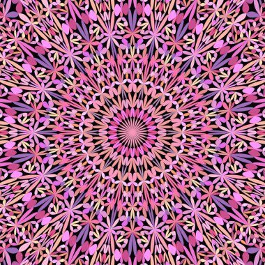 Renkli soyut yaprak bahçe mandala desen duvar kağıdı