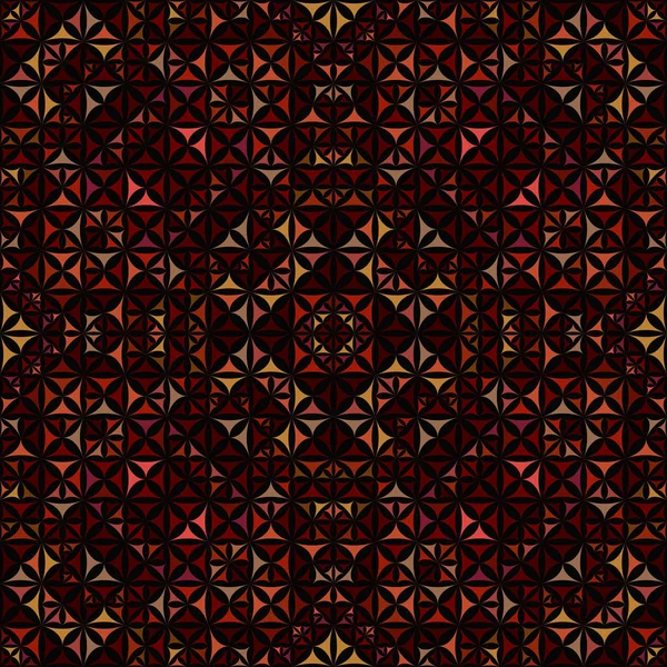 Modèle de kaléidoscope mosaïque triangle incurvé abstrait sans couture coloré — Image vectorielle