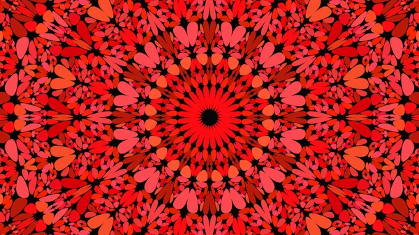 Papel de parede mandala mosaico floral abstrato vermelho - gráfico vetorial — Vetor de Stock