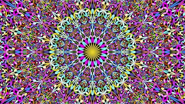 Coloré floral orné mandala motif fond design - papier peint vectoriel — Image vectorielle