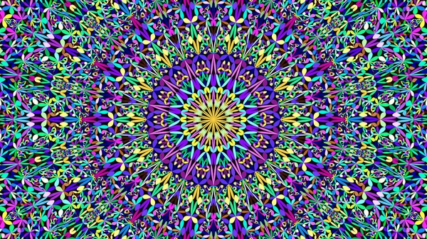 Kleurrijke abstracte petal tuin mandala achtergrond - vectorillustratie — Stockvector