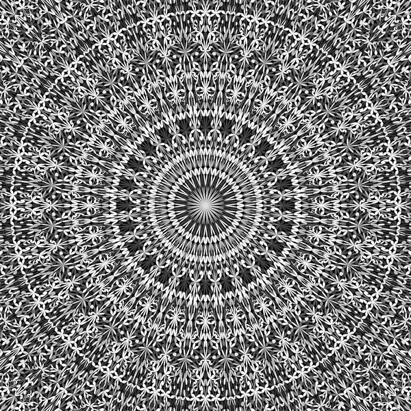 Grey flower kaleidoscope mandala pattern background graphic — Stock Vector