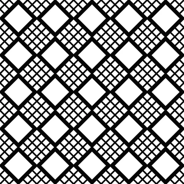 Abstrato sem costura diagonal quadrado padrão fundo monocromático — Vetor de Stock