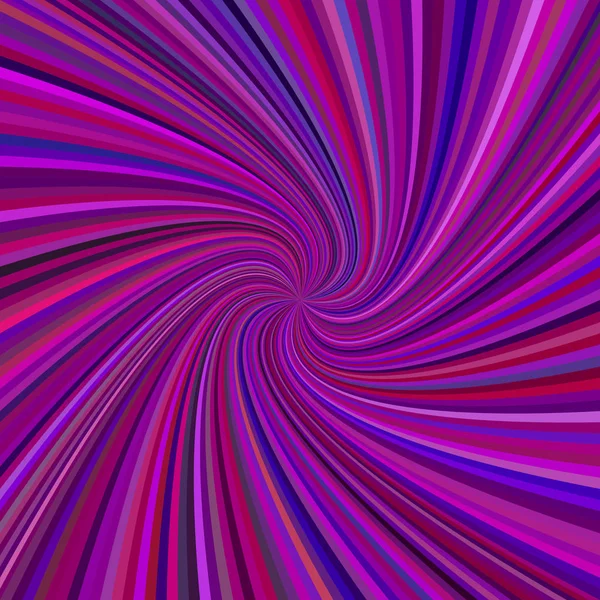 Фиолетовый спиральный фон - векторная конструкция из вращающихся лучей в цветных тонах — стоковый вектор