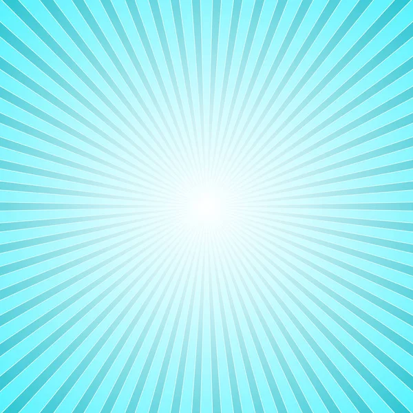 水色の幾何学的抽象的な光線バーストの背景 — ストックベクタ