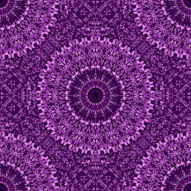 Mor soyut dikişsiz kaleydoskop mandala desen arka plan sanatı