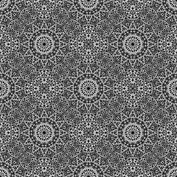 Seamless abstract garden mandala mosaic pattern background art — Stock Vector