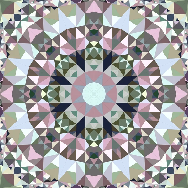 Bunte nahtlose abstrakte Dreieck Mosaik Kaleidoskop-Muster Tapete — Stockvektor