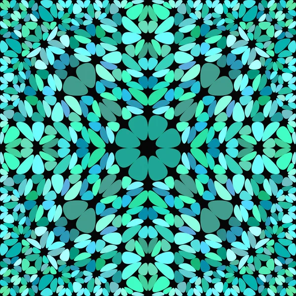 Turquoise seamless gravel mosaic pattern background - abstract vector ornament — Stock Vector