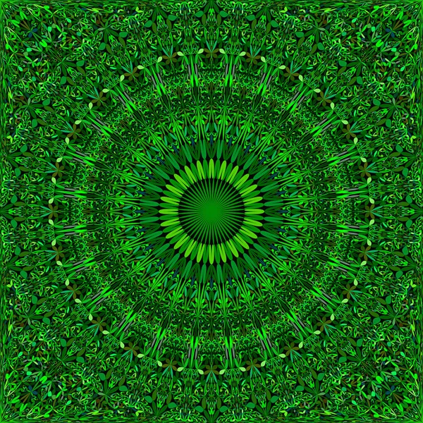 Fondo patrón mandala caleidoscopio botánico repetitivo verde — Vector de stock