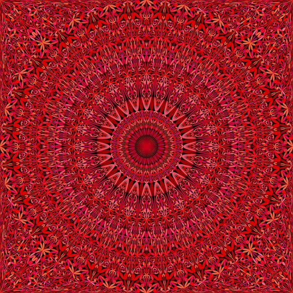 Vermelho sem costura selva ornamentado mandala padrão papel de parede design —  Vetores de Stock