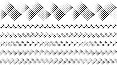 Soyut siyah ve beyaz geometrik noktalı desen sayfa sonu seti