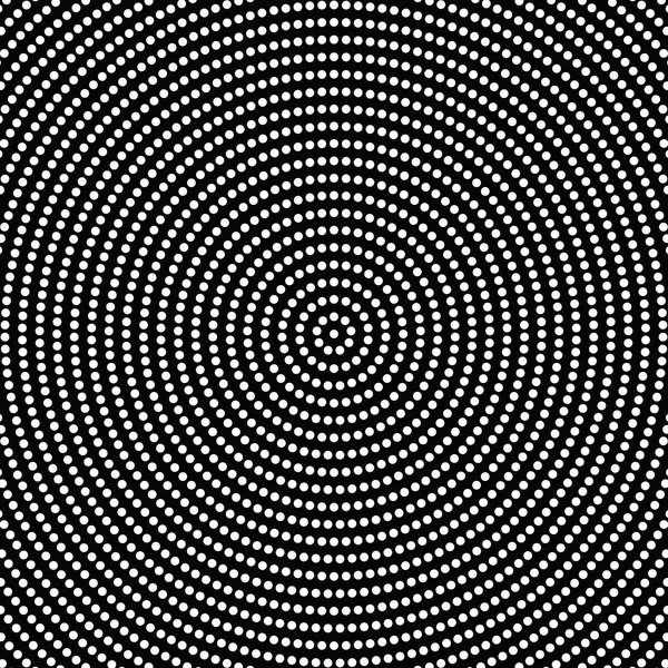काले और सफेद रेट्रो अमूर्त गोल डॉट पैटर्न पृष्ठभूमि — स्टॉक वेक्टर