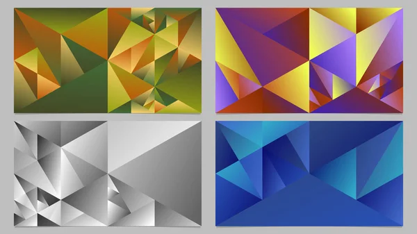 Minimale polygonale dynamische mehrfarbige Gradienten-Dreieck hd Hintergrund-Set — Stockvektor