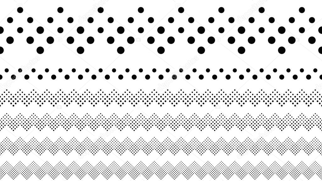 Geometrical abstract dot pattern page divider set