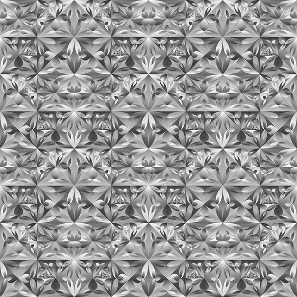 Polygonale nahtlose geometrische florale Dreieck-Muster Hintergrund — Stockvektor