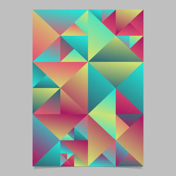 Geometrical polygonal abstract multicolored triangle brochure template — Stock Vector
