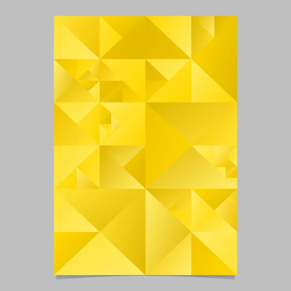 Veelhoekige abstracte gouden driehoek poster sjabloonontwerp — Stockvector