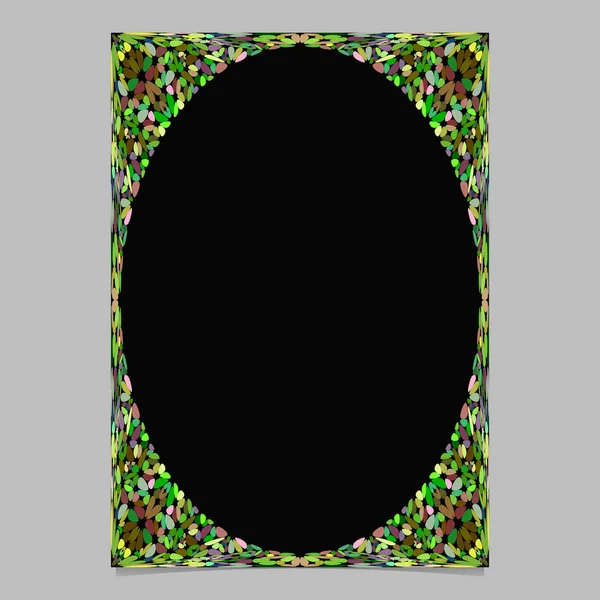 Kleurrijke abstracte bloemen sierlijke brochure frame sjabloon achtergrond — Stockvector