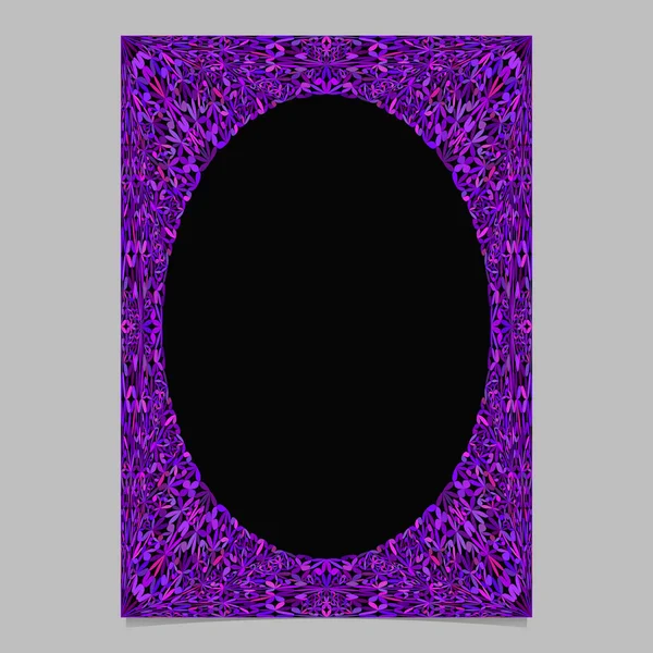 Violet abstrait jungle orné page frontière gabarit fond — Image vectorielle