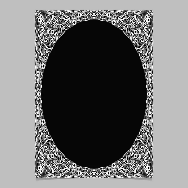 Cornice poster motivo floreale grigio - modello di cancelleria vettoriale — Vettoriale Stock