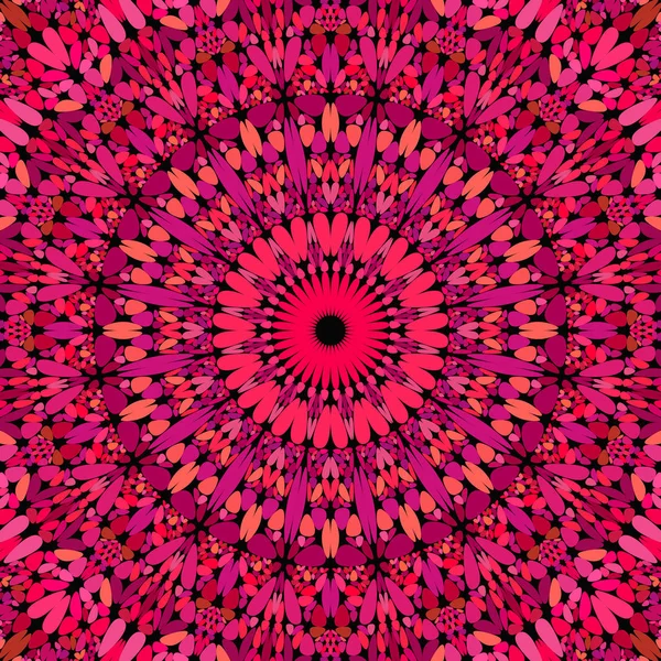 Pierre cramoisie kaléidoscope mandala motif fond design — Image vectorielle
