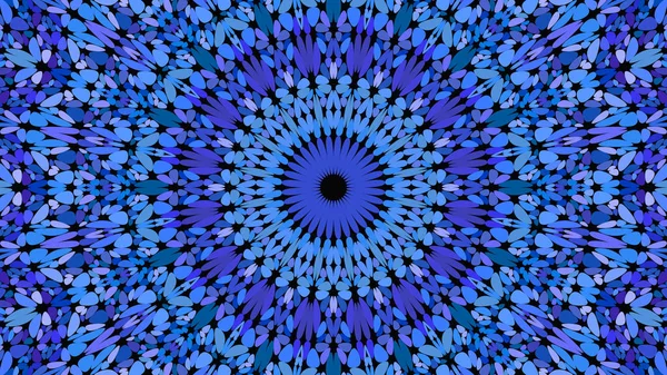 Blauer Stein Mosaik Mandala-Muster Hintergrund - abstrakte Vektor Tapete — Stockvektor