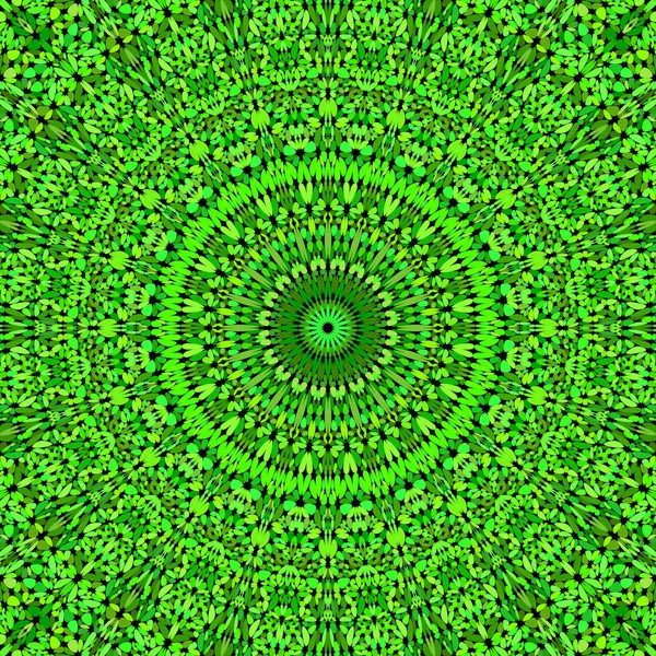 Verde abstrato floral caleidoscópio mandala fundo - vetor gráfico — Vetor de Stock