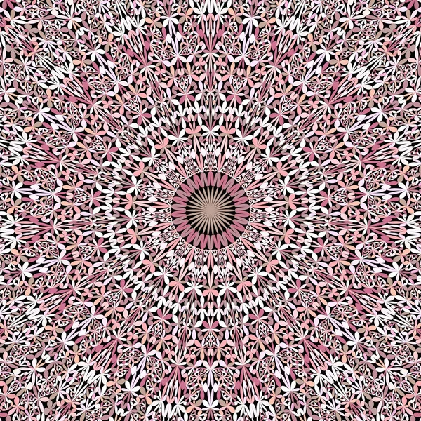 Papel pintado mandala adornado con pétalos rosados - vector de meditación de fondo gráfico — Vector de stock