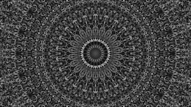 Gri soyut yaprakbahçe mandala duvar kağıdı - vektör illüstrasyon