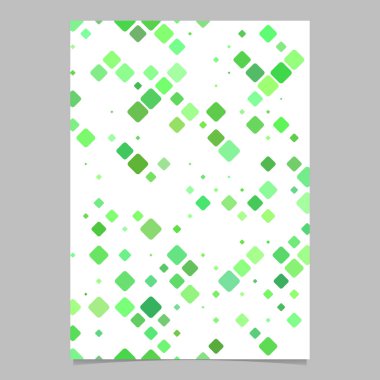 Yeşil diyagonal kare desen poster tasarımı - vektör sayfa arka plan