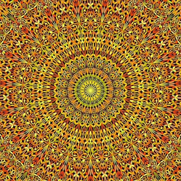 Bunte Dschungel Garten Mandala Muster Hintergrund Design — Stockvektor