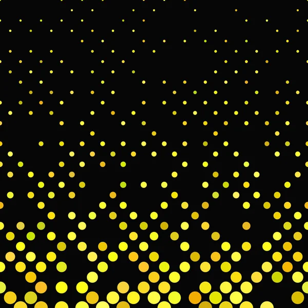 Gelber geometrischer Kreis-Hintergrund mit kleinen Punkten — Stockvektor
