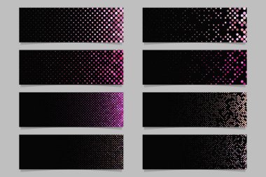 Modern soyut nokta desen afiş arka plan şablonu seti