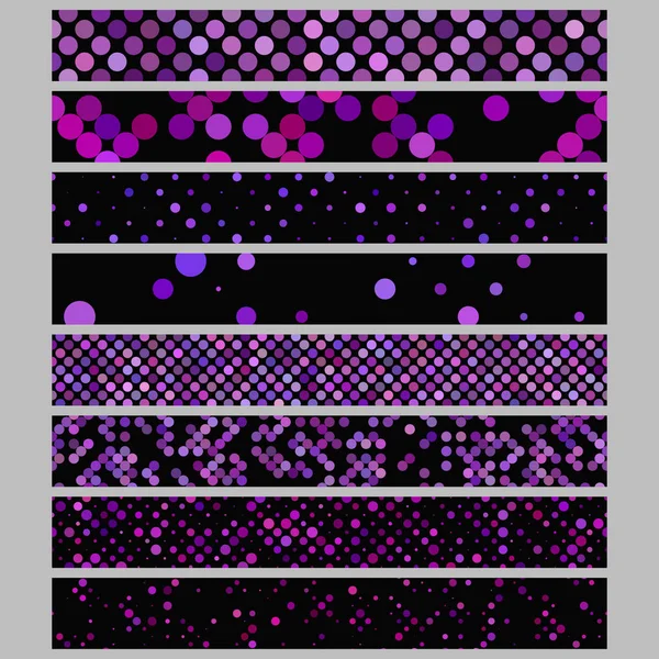 色抽象ドット パターン長方形 web バナー背景セット — ストックベクタ