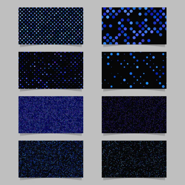 Abstrakta dot mönster kort bakgrund mallen uppsättning — Stock vektor