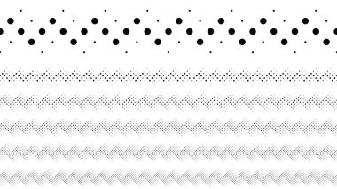 Geometrik tekrarlama soyut noktalı desen sayfa bölücü çizgi seti