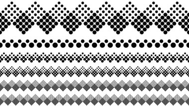 Soyut tek renkli nokta desen lisi sayfa sonu seti