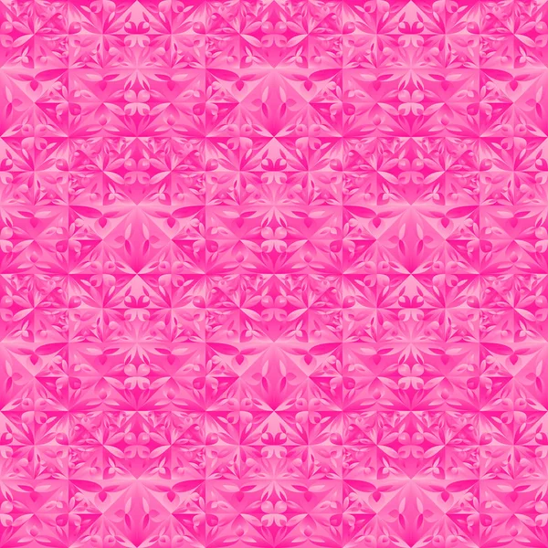Polygonale geometrische rosa Blumenmosaik Muster Hintergrunddesign — Stockvektor