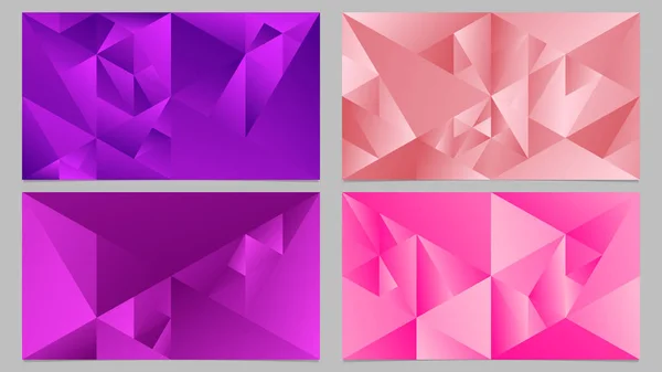Polygonal minimal dynamic gradient triangle mosaic hd background set — Stock Vector