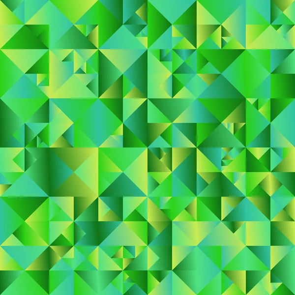 Grüne polygonale Gradienten geometrisches Dreieck Hintergrunddesign — Stockvektor