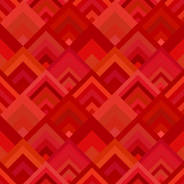 赤い抽象的な正方形の正方形のタイルのモザイクパターンの背景 - 繰り返しデザイン — ストックベクタ