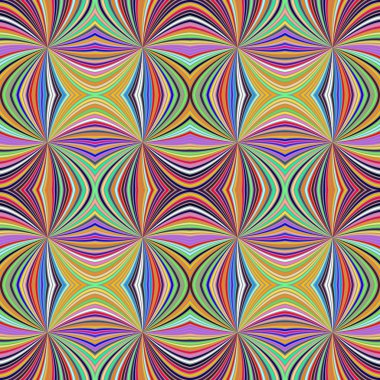 Renkli sorunsuz hipnotik soyut spiral Ray şerit desen arka plan